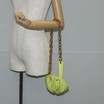 Bottega Veneta The Chain Pouch Leather, GREEN, LEATHER, Clutche & pouche