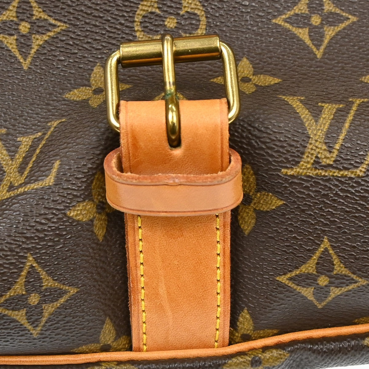 Louis Vuitton Saumur Handbag Monogram Canvas, Brown, Canvas, Shoulder Bag