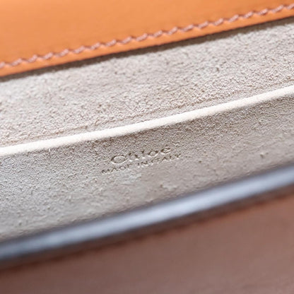 Chloe Nile Crossbody Bag Mirror Leather, BROWN, LEATHER, Crossbody bag