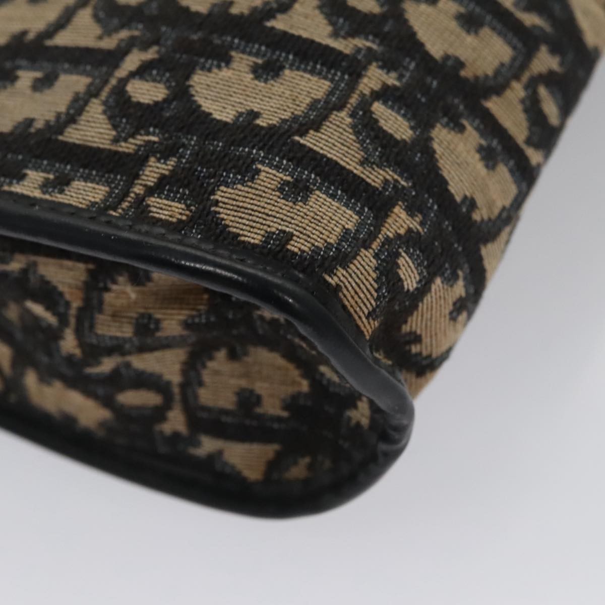 Christian Dior Vintage Trotter Shoulder Bag Canvas, NAVY, CANVAS, Shoulder bag