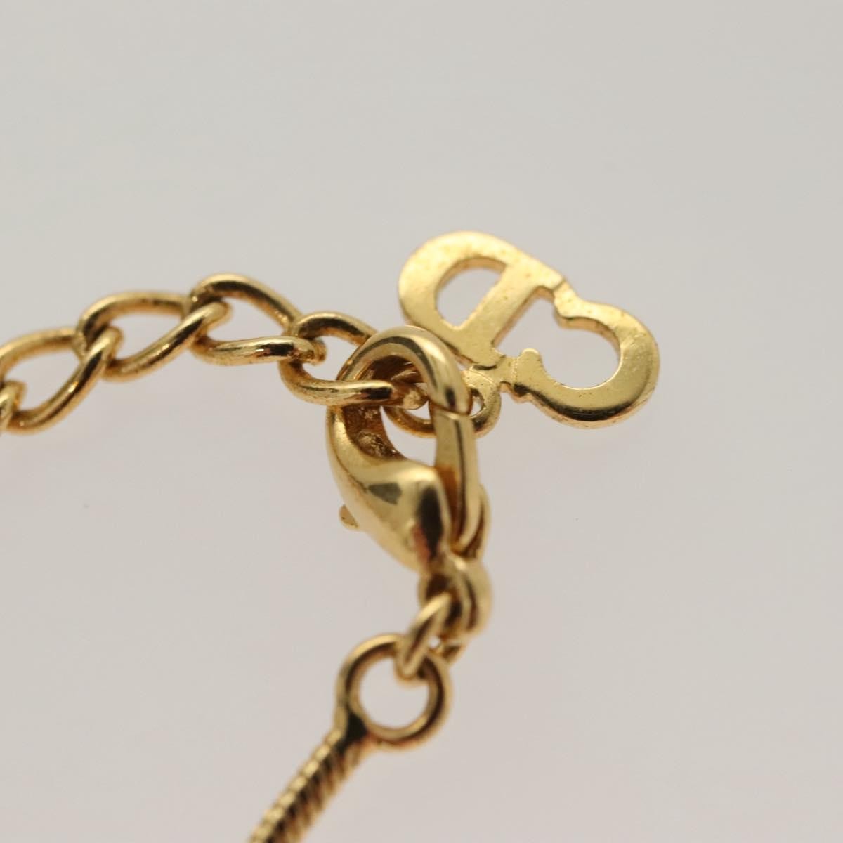 Christian Dior D logo Pendant Necklace Metal, GOLD, METAL, Necklace