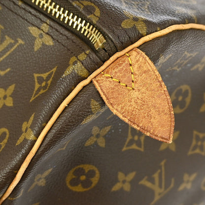 Louis Vuitton Keepall Bag Monogram Canvas, BROWN, CANVAS, Travel bag