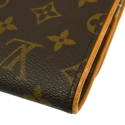 Louis Vuitton Twin Handbag Monogram Canvas, BROWN, CANVAS, Clutche & pouche