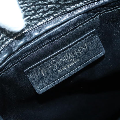 Saint Laurent Tribute Tote Leather, SILVER, LEATHER, Shoulder bag