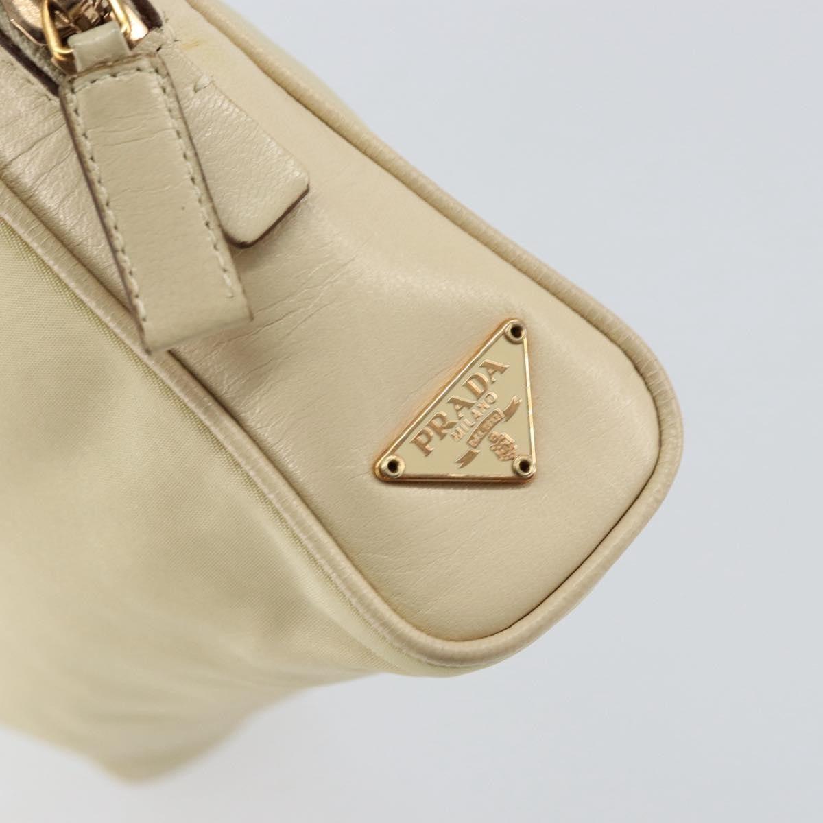Prada Vintage Handbag Tessuto, Beige, Nylon, Handbag