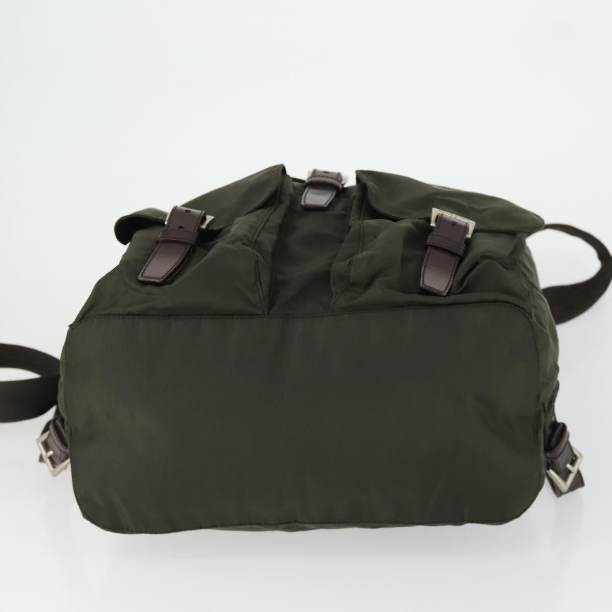 Prada Double Front Pocket Backpack Tessuto, KHAKI, NYLON, Backpack