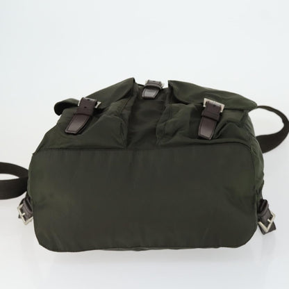Prada Double Front Pocket Backpack Tessuto, KHAKI, NYLON, Backpack