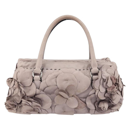 Valentino Garavani Rose Handbag Leather, PURPLE, LEATHER, Handbag