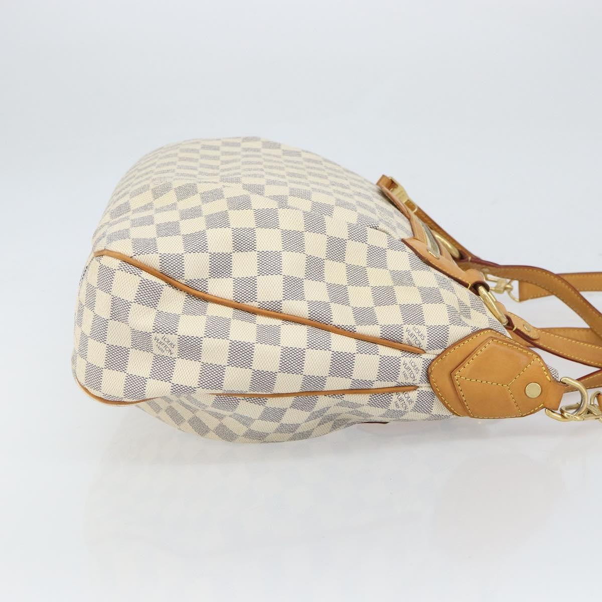 Louis Vuitton Evora Handbag Damier, WHITE, CANVAS, Tote bag