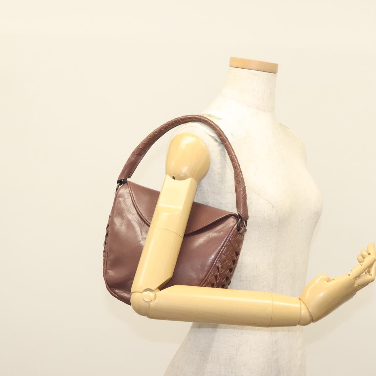 Bottega Veneta Intrecciato Leather, PURPLE, LEATHER, Clutche & pouche