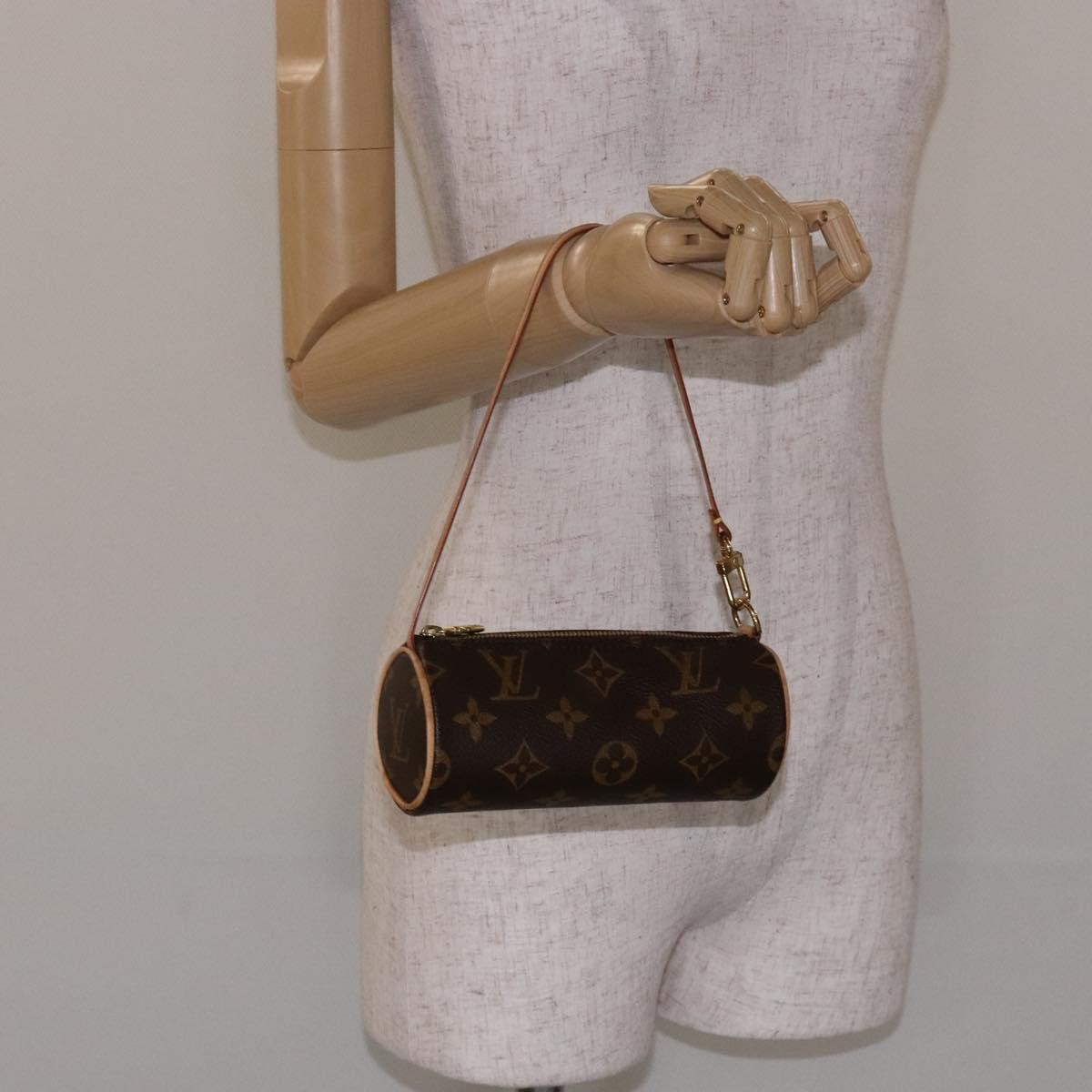 Louis Vuitton Papillon Pochette Monogram Canvas, BROWN, CANVAS, Handbag