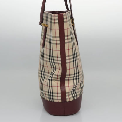 Burberry Nova Check Tote Canvas and Leather, BEIGE, CANVAS, Tote bag