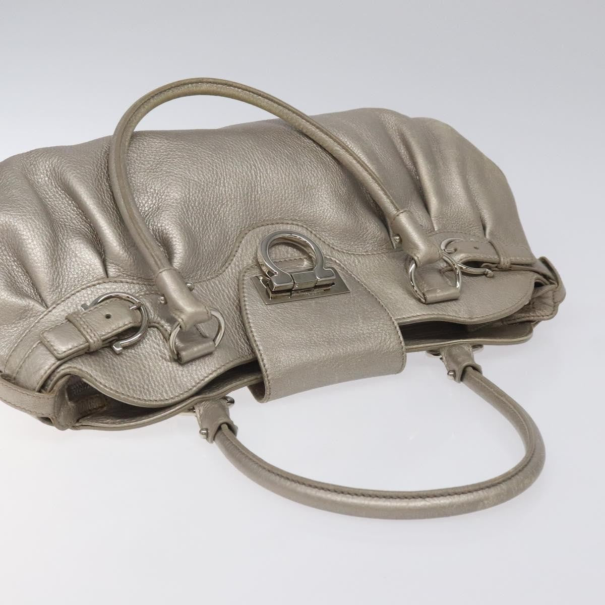 Salvatore Ferragamo Marisa Satchel Leather, SILVER, LEATHER, Shoulder bag