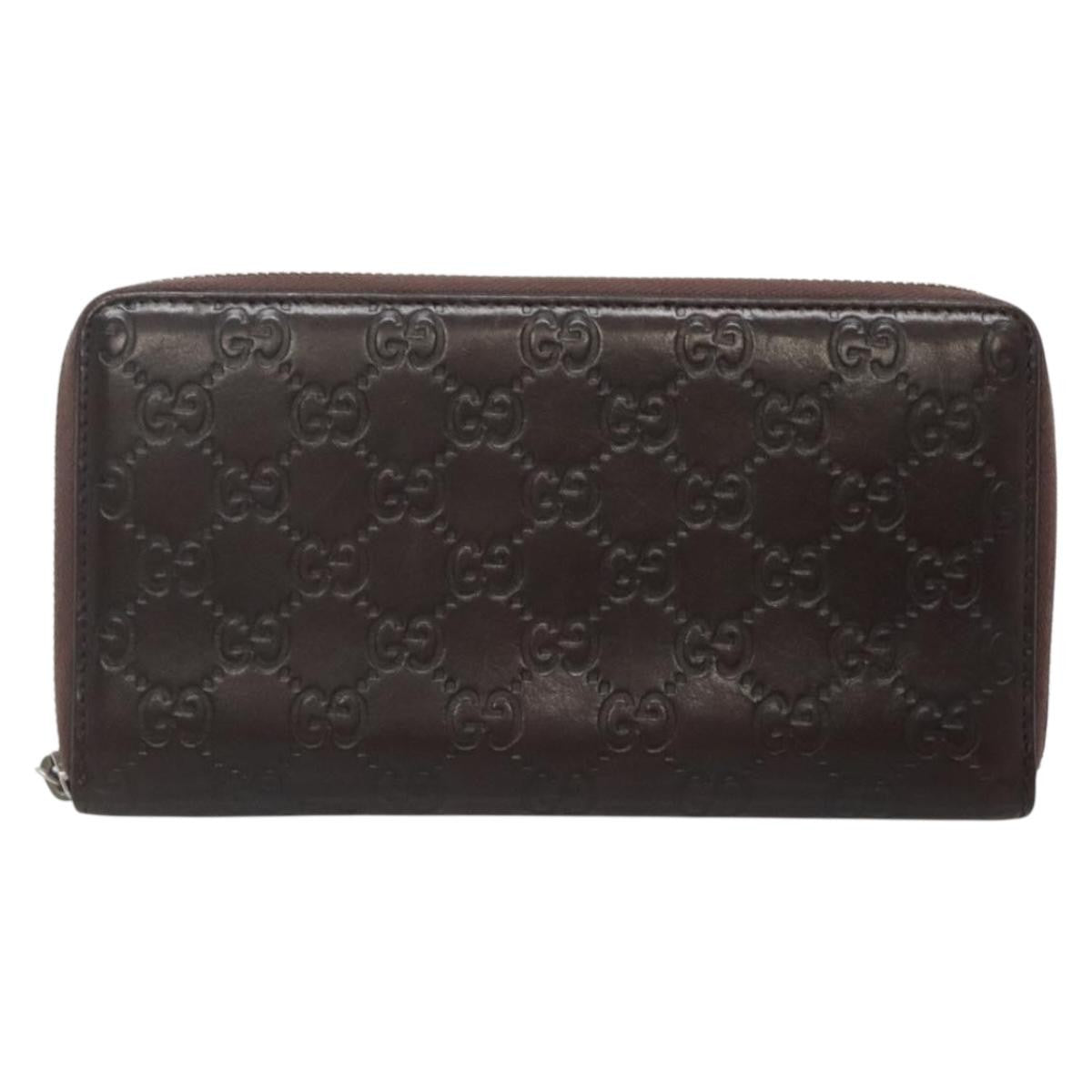 Gucci Guccissima Wallet Motif GG, BROWN, LEATHER, Wallets