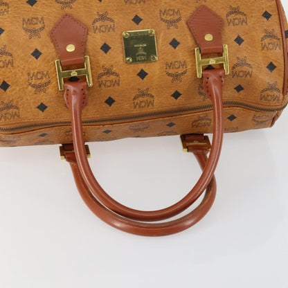 MCM Visetos logogramme Handbag Canvas and Leather, BROWN, CANVAS, Handbag