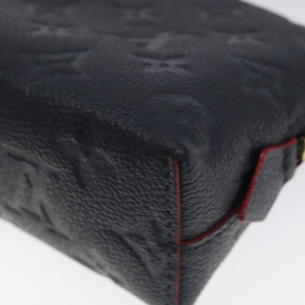 Louis Vuitton Cosmetic Pouch Monogram Empreinte Leather, NAVY, LEATHER, Toiletry Case