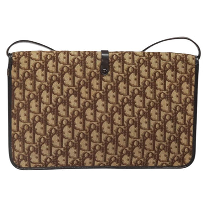 Christian Dior Vintage Trotter Shoulder Bag Canvas, BROWN, CANVAS, Shoulder bag
