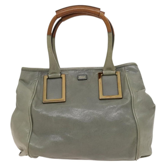 Chloe Ethel Handbag Leather, GRAY, LEATHER, Handbag