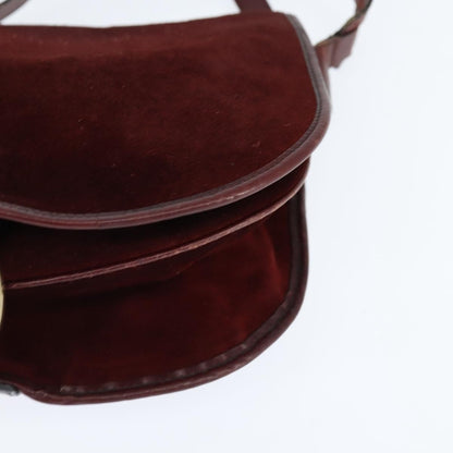 Balenciaga Shoulder Bag Suede, BURGUNDY, SUEDE, Shoulder bag