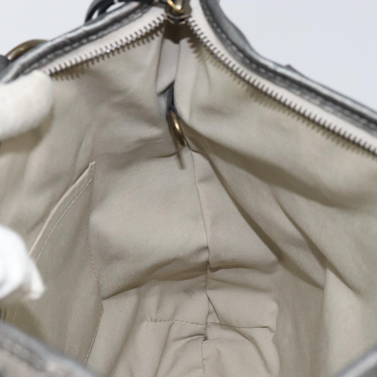 Louis Vuitton Angele Handbag Mini Lin, GRAY, CANVAS, Handbag