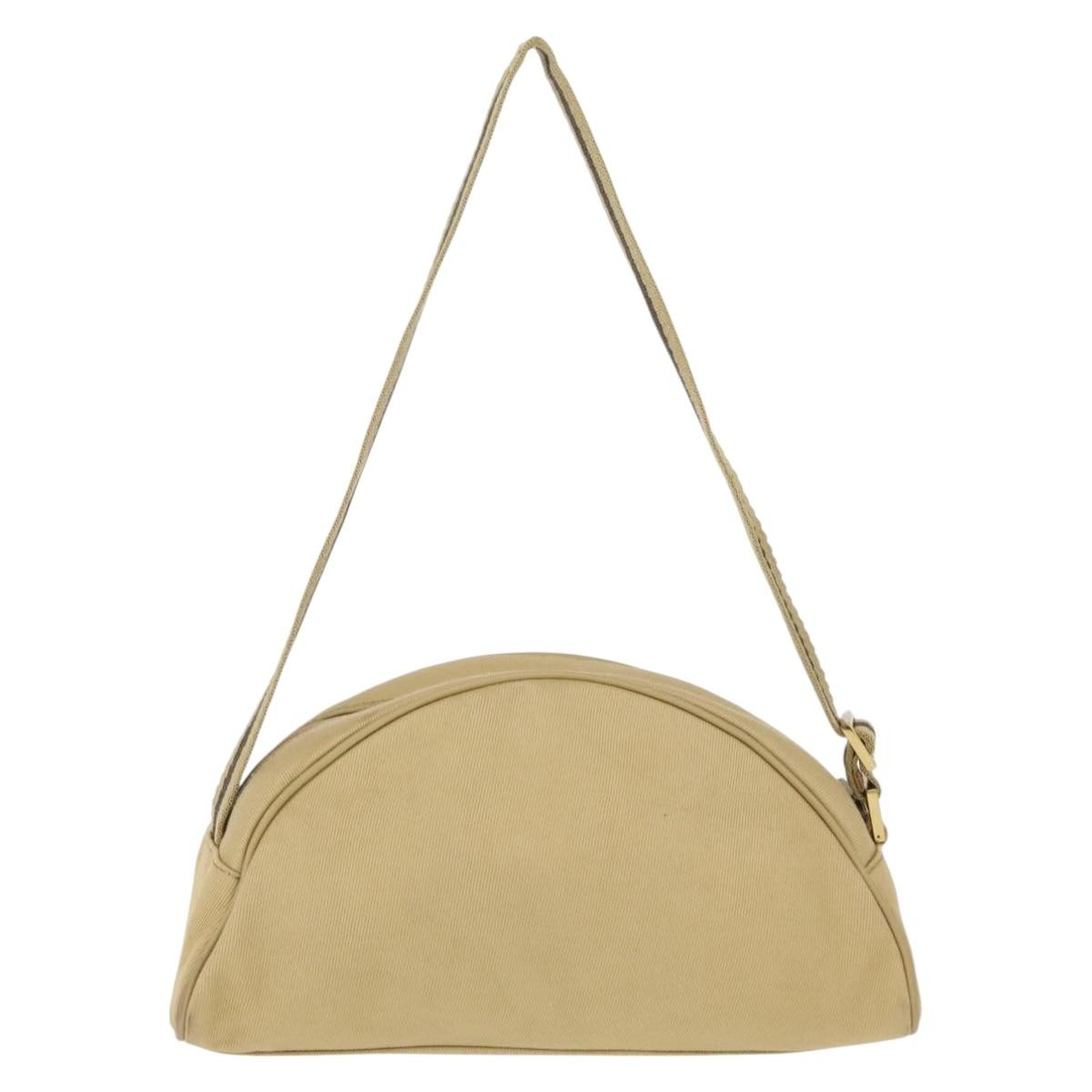 Gucci Vintage Shoulder Bag Canvas, BEIGE, CANVAS, Shoulder bag