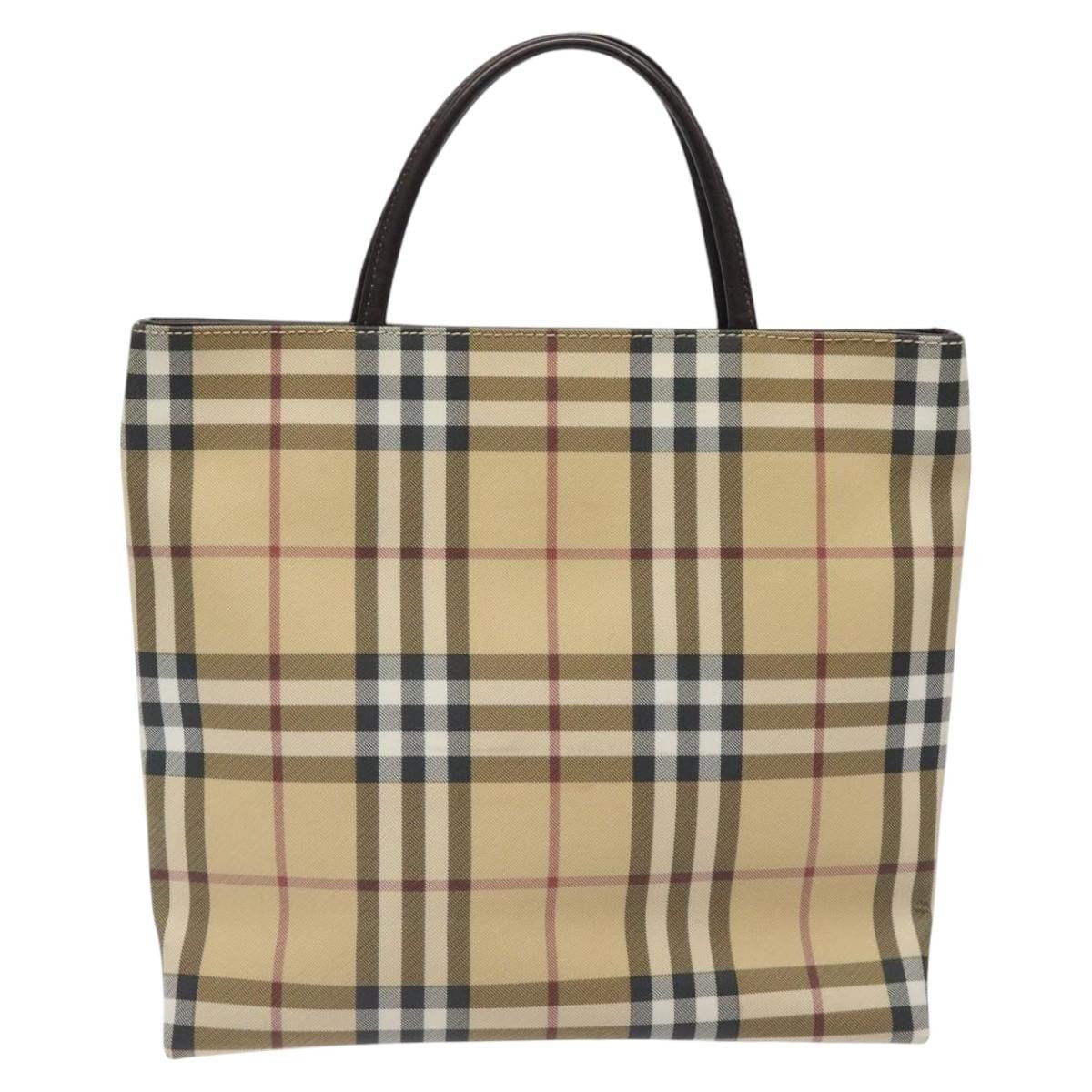 Burberry Nova Check Tote canvas check pattern, BEIGE, CANVAS, Tote bag