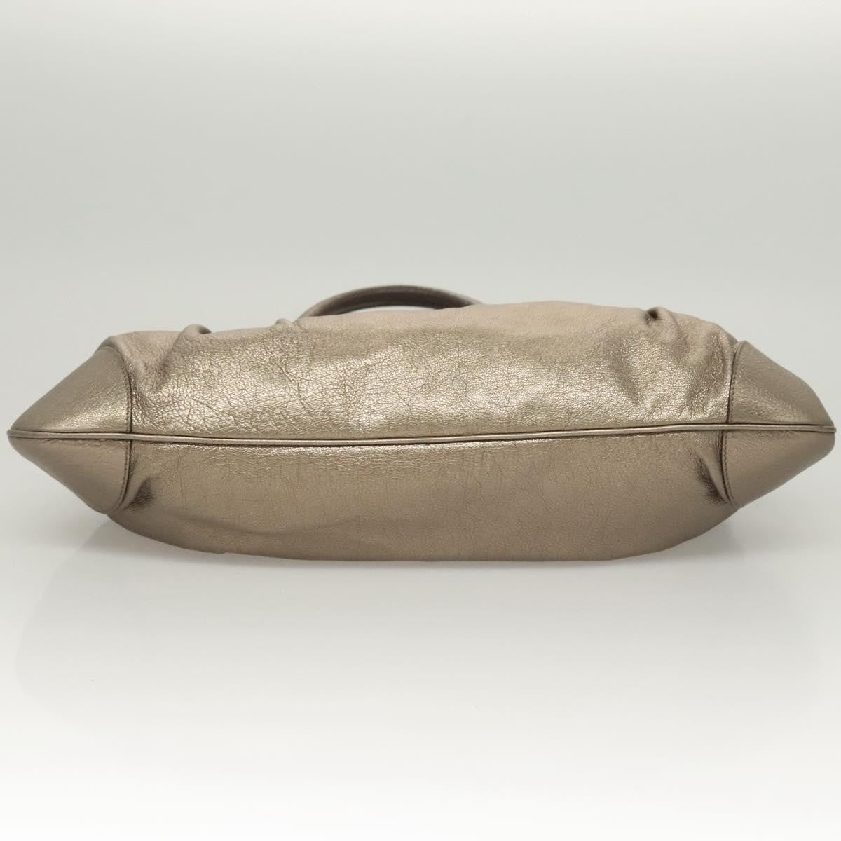 Salvatore Ferragamo Marisa Satchel Leather, GOLD, LEATHER, Handbag