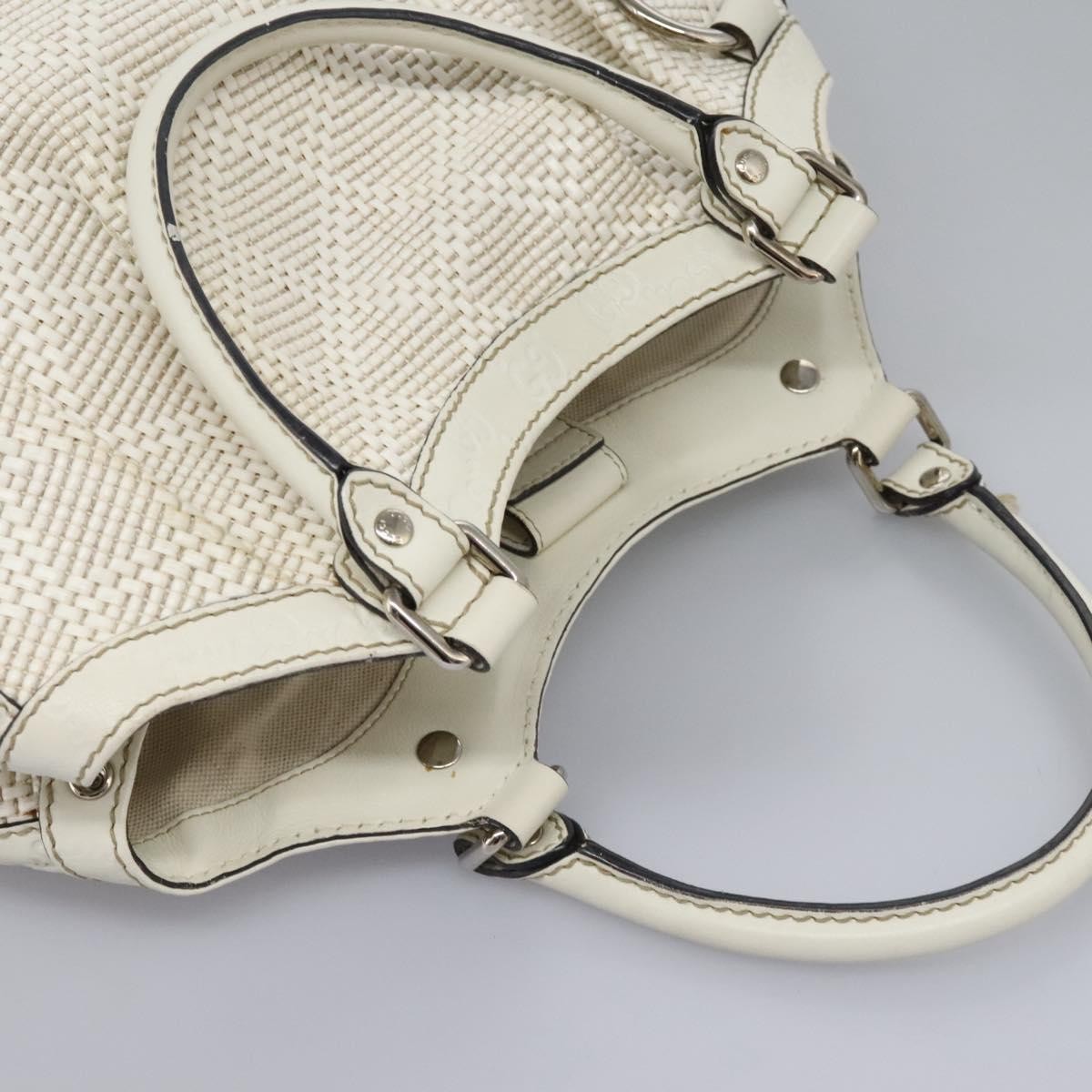 Gucci Sukey Tote Diamante Woven Raffia, SILVER, WOOD, Handbag