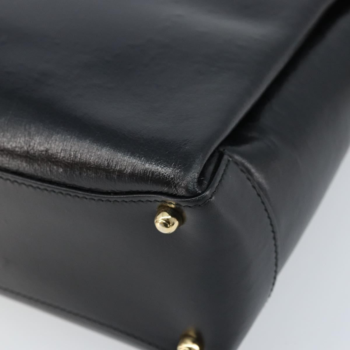 Gucci Vintage Convertible Box Crossbody Bag Leather, BLACK, LEATHER, Handbag