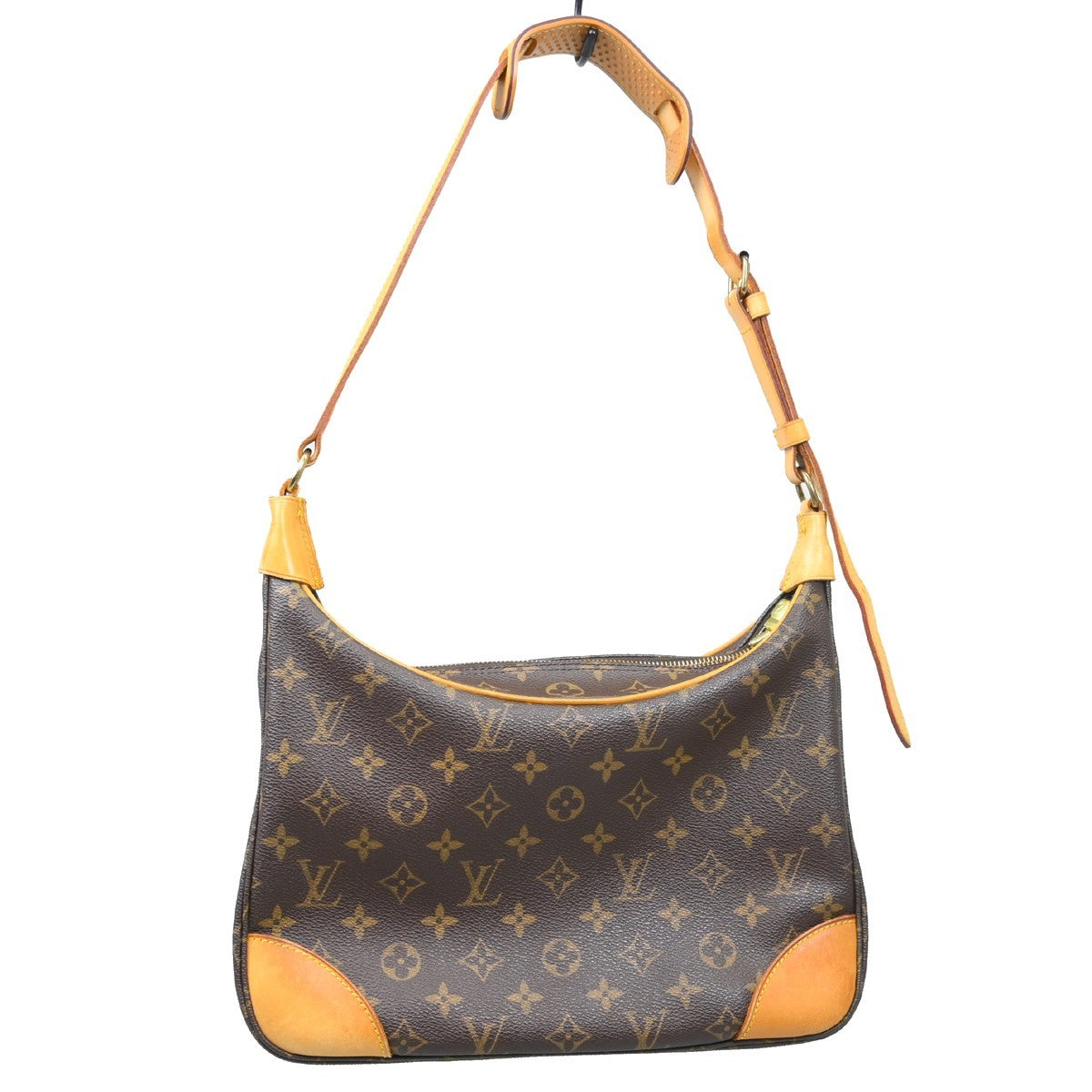 Louis Vuitton Boulogne Handbag Monogram Canvas, Brown, Canvas, Shoulder Bag