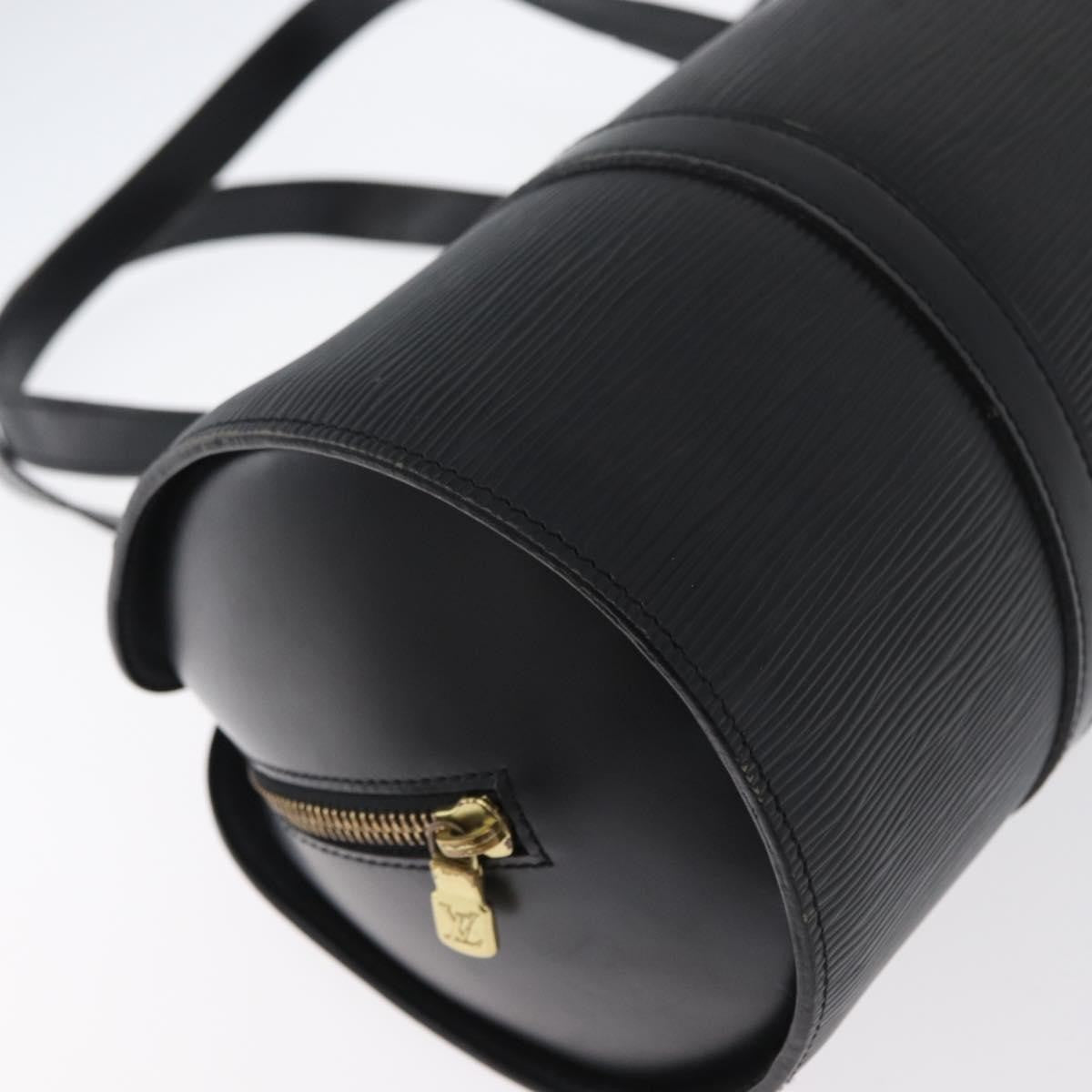 Louis Vuitton Soufflot Handbag Epi Leather, BLACK, LEATHER, Handbag