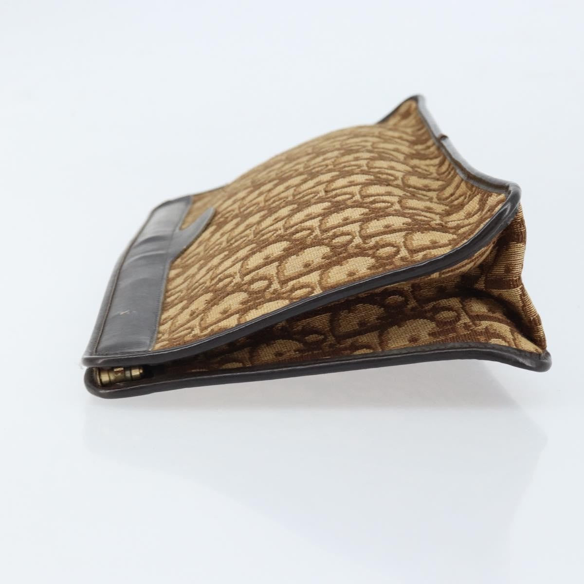 Christian Dior Vintage Trotter Pouch Canvas, BROWN, CANVAS, Clutche & pouche