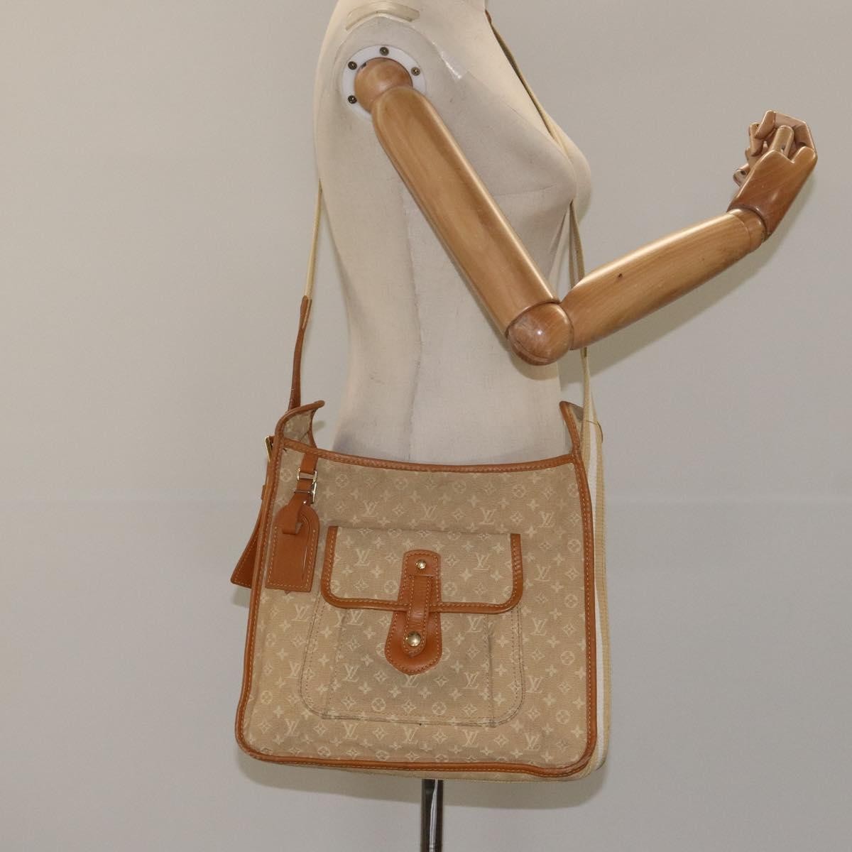 Louis Vuitton Mary Kate Messenger Bag Mini Lin, BEIGE, CANVAS, Crossbody bag