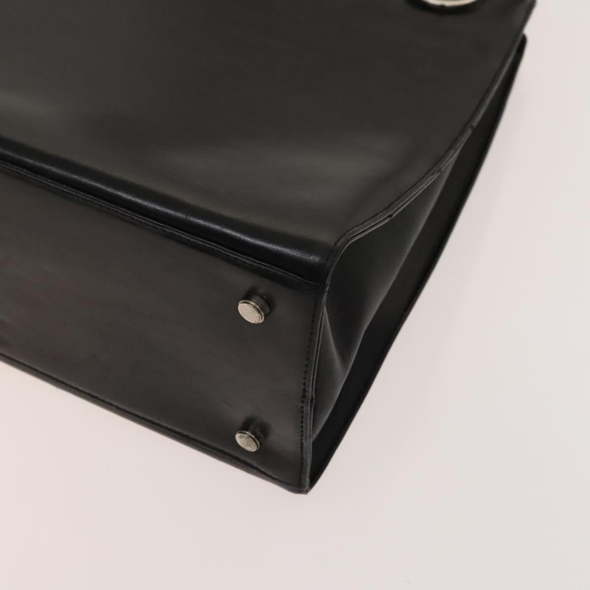 Salvatore Ferragamo Gancini Shoulder Bag Leather, BLACK, LEATHER, Shoulder bag