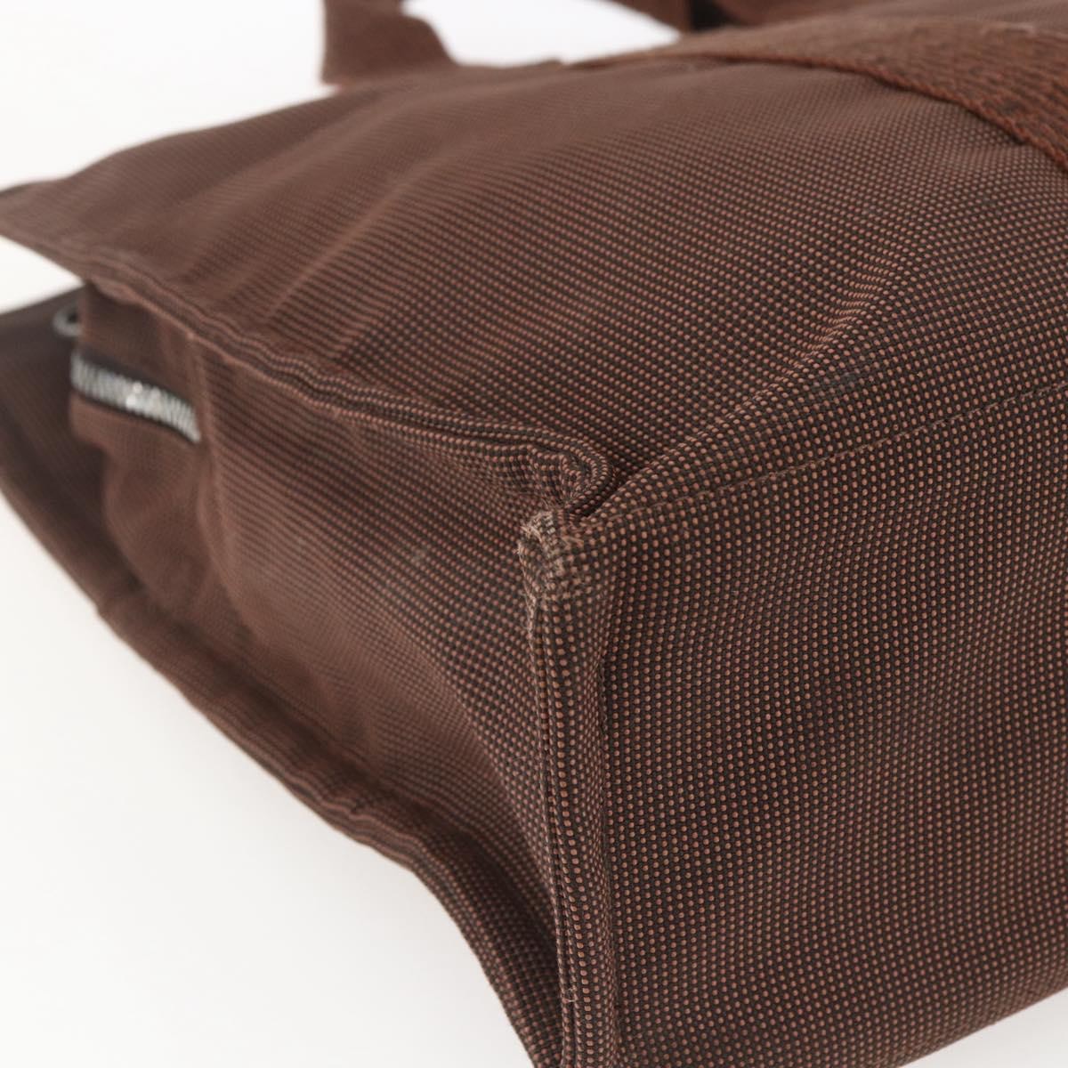 Hermes Fourre-tout Herline Canvas, BROWN, CANVAS, Tote bag