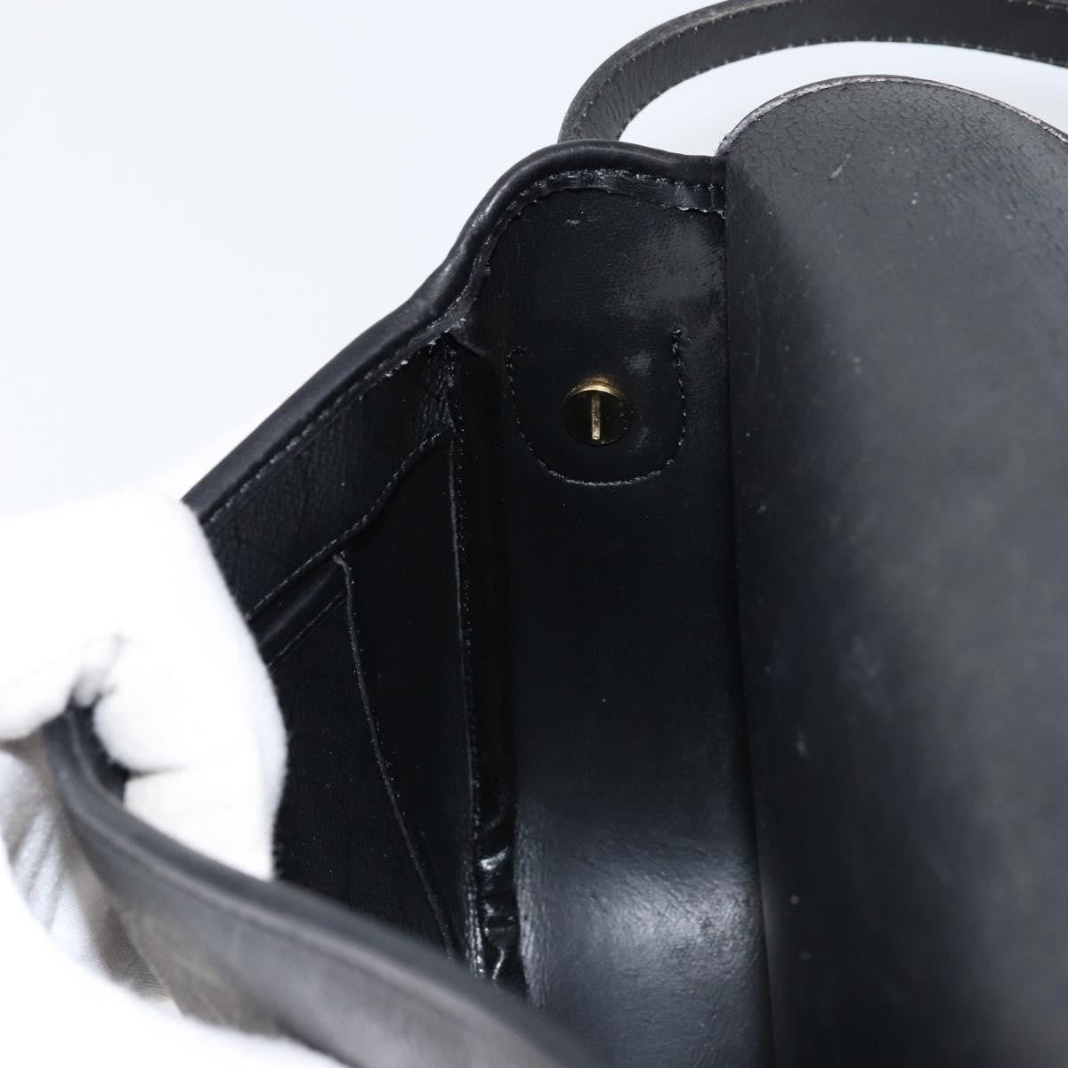 Christian Dior Vintage Honeycomb Flap Crossbody Bag Canvas and Leather, BLACK, CANVAS, Shoulder bag