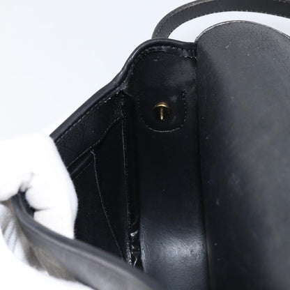 Christian Dior Vintage Honeycomb Flap Crossbody Bag Canvas and Leather, BLACK, CANVAS, Shoulder bag