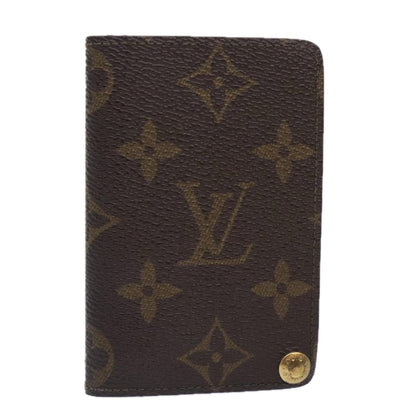 Louis Vuitton Porte Cartes Pression Card Case Monogram Canvas, BROWN, CANVAS, Card Holders