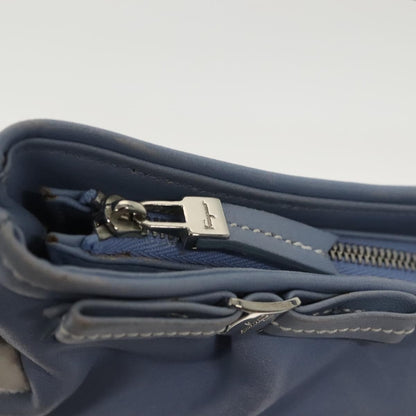 Salvatore Ferragamo Vala Shoulder Bag Leather, BLUE, LEATHER, Shoulder bag