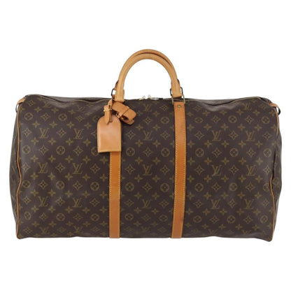 Louis Vuitton Keepall Bag Monogram Canvas, BROWN, CANVAS, Travel bag