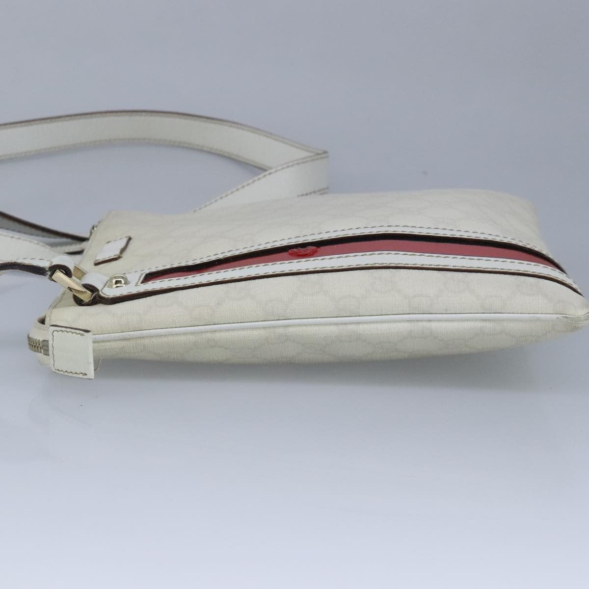 Gucci Sherry line shoulder bag Canvas, White, PVC, Shoulder Bag