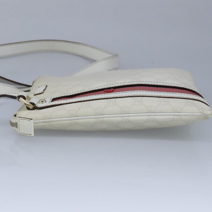 Gucci Sherry line shoulder bag Canvas, White, PVC, Shoulder Bag