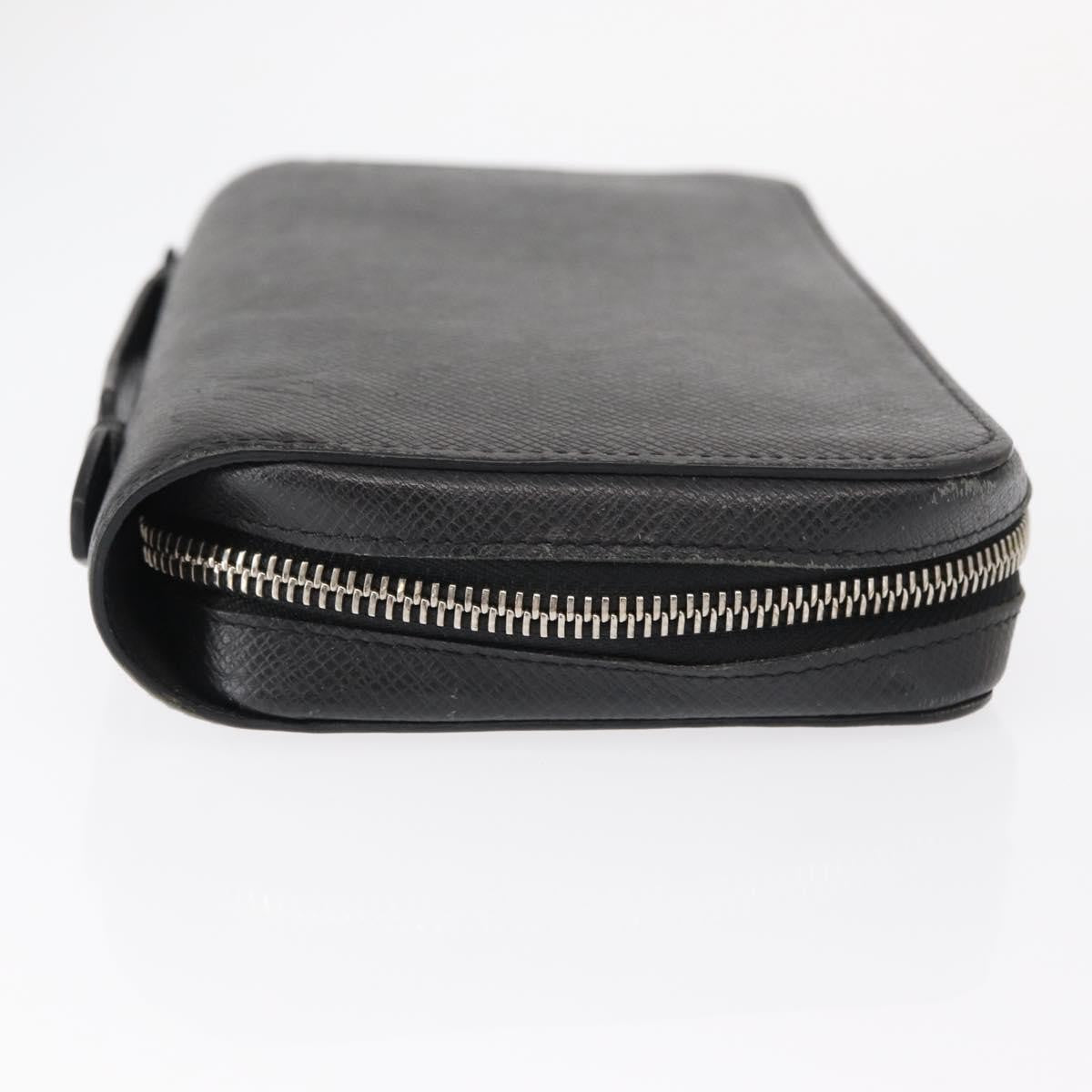 Louis Vuitton Zippy XL Taiga Leather, BLACK, LEATHER, Wallets