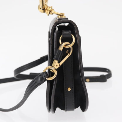 Chloe Nile Crossbody Bag Leather, BLACK, LEATHER, Handbag