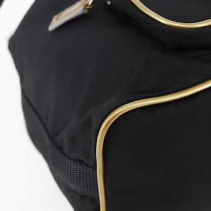 Prada Duet Drawstring Bucket Bag Tessuto, Black, Nylon, Handbag