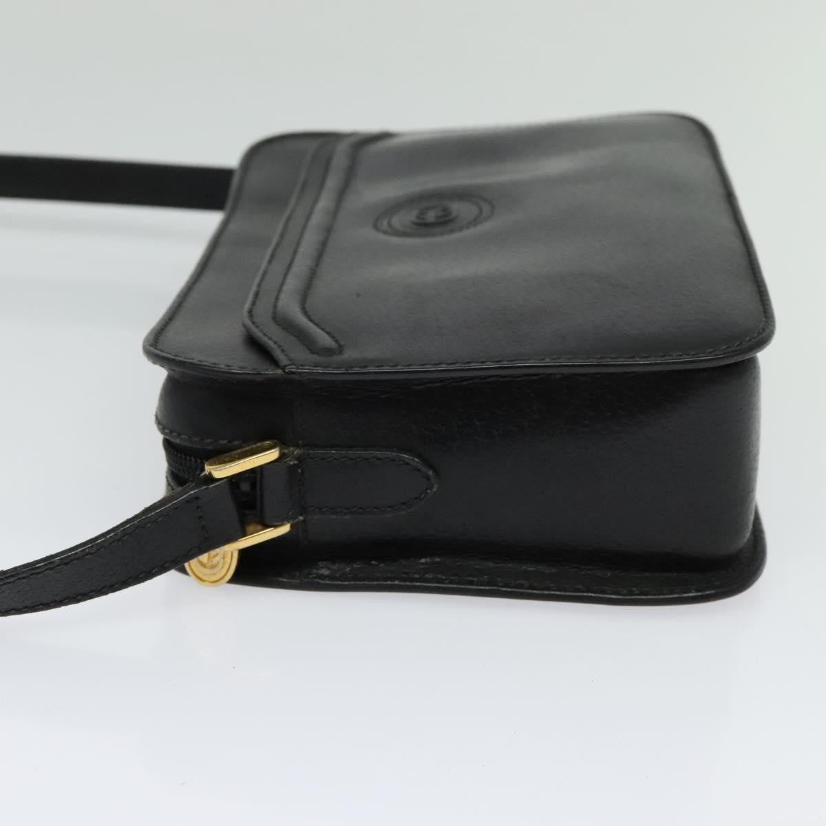 Gucci Vintage double G logo shoulder bag Leather, BLACK, LEATHER, Shoulder bag