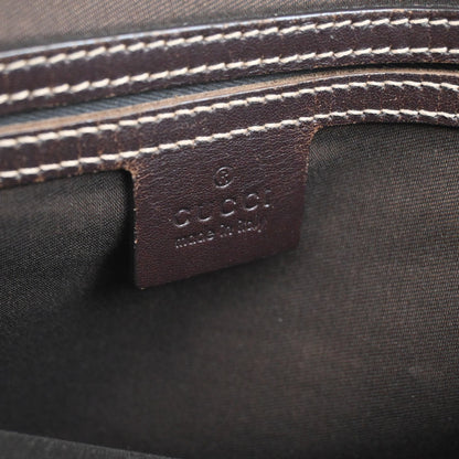 Gucci Zip Top Messenger Bag GG Coated Canvas, BROWN, CANVAS, Shoulder bag