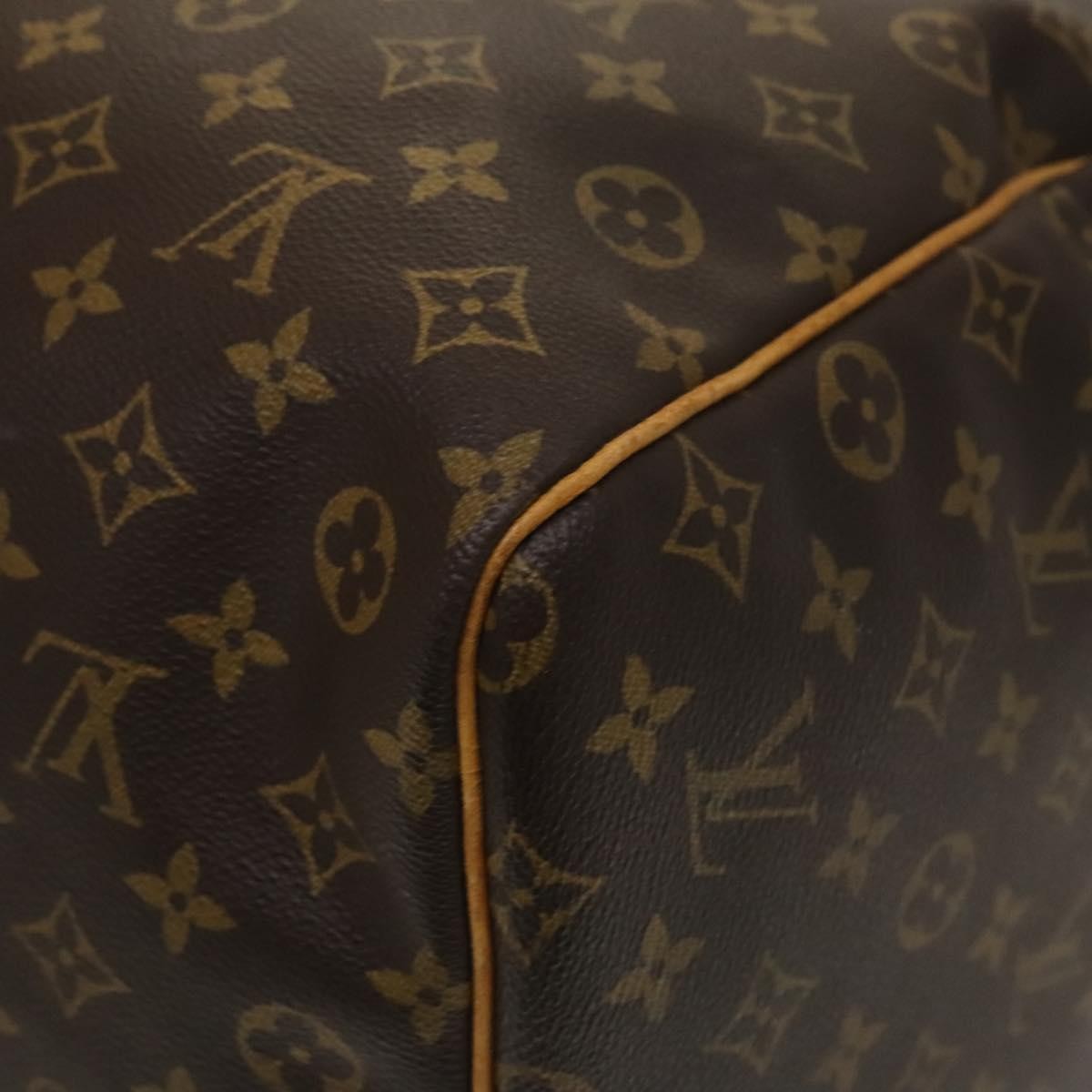 Louis Vuitton Keepall Bag Monogram Canvas, BROWN, CANVAS, Travel bag