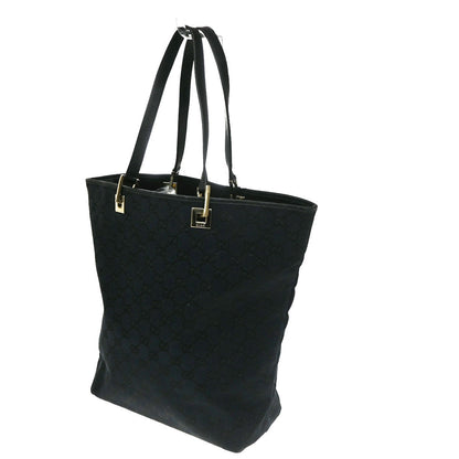 Gucci Vintage Bucket Shopping Tote GG Canvas, BLACK, CANVAS, Tote bag