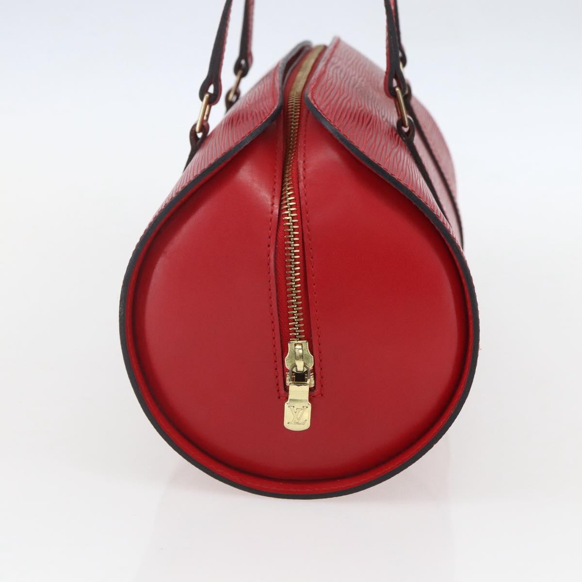 Louis Vuitton Soufflot Handbag Epi Leather, RED, LEATHER, Shoulder bag